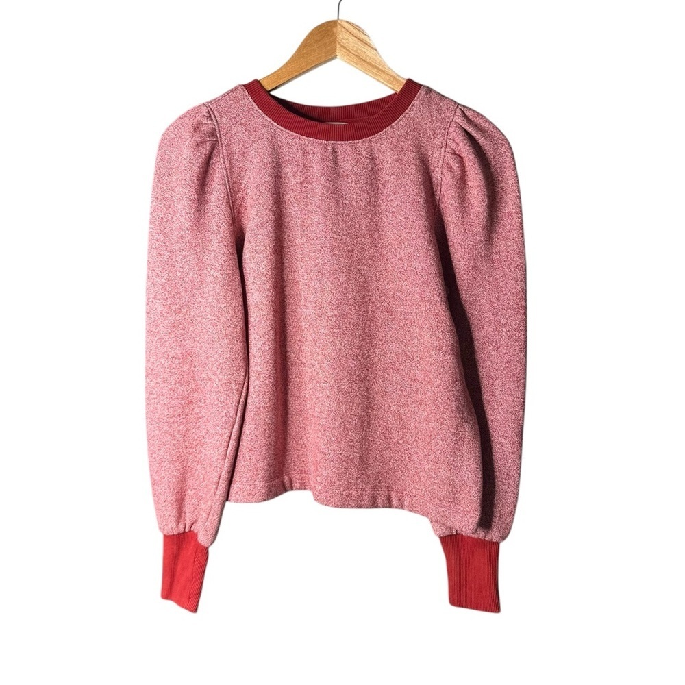 🔴5 for $40 SALE! 
Loft Petites RedPink Puff LgSleeve Fleeced Lined Sweatshirt SP